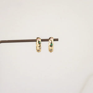 Rainbow Stone Hoops