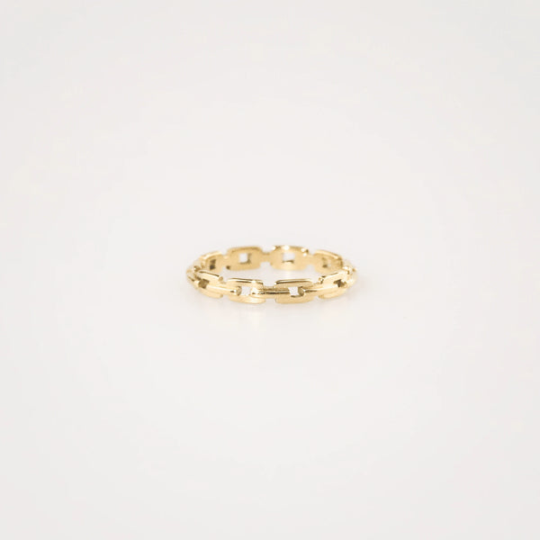 Waterproof Gold Plated Paperclip Ring - Stylr