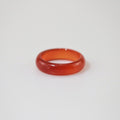 Genuine Red Jade Band Ring – US 7