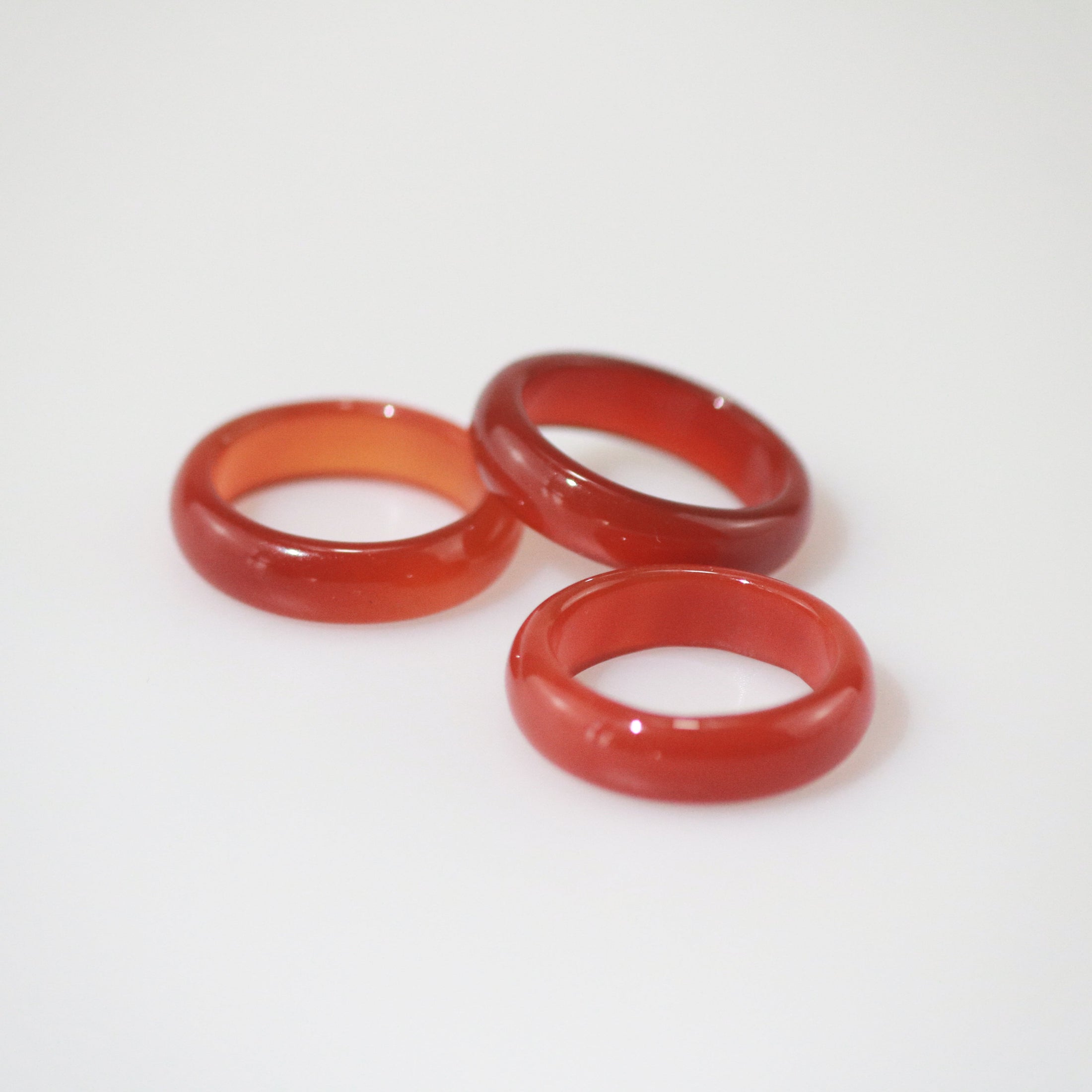 Red Agate Band Ring