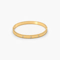 Ribbed Crystal Bangle Bracelet — Waterproof