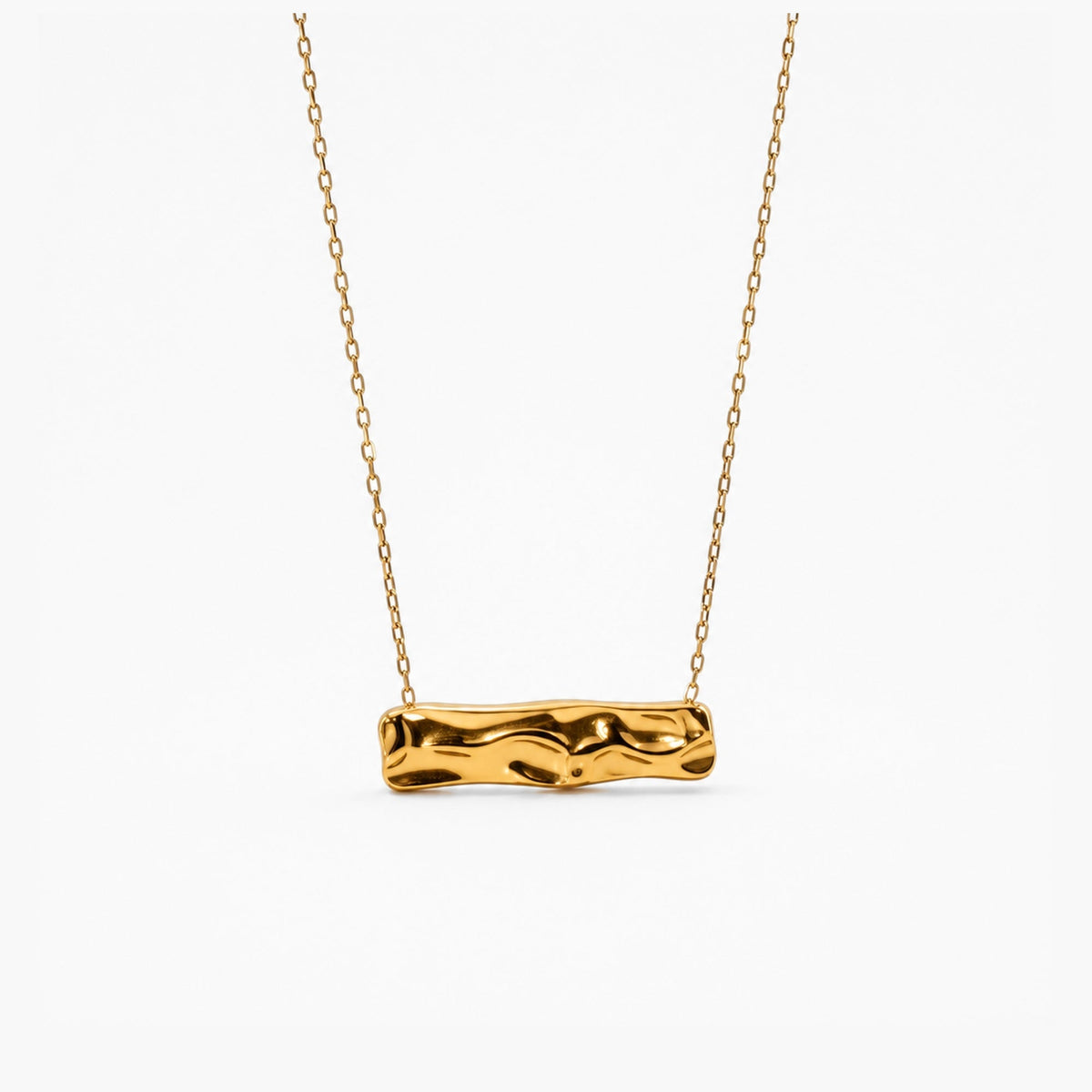 Hammered Rectangle Necklace