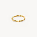 Dainty Rope Twist Ring – 18k Gold Plated Stainless Steel