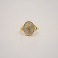 18k Gold Plated Rose Signet Ring – Adjustable