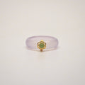 Lyla White Jade Band Ring – Vintage 18k Gold Plated