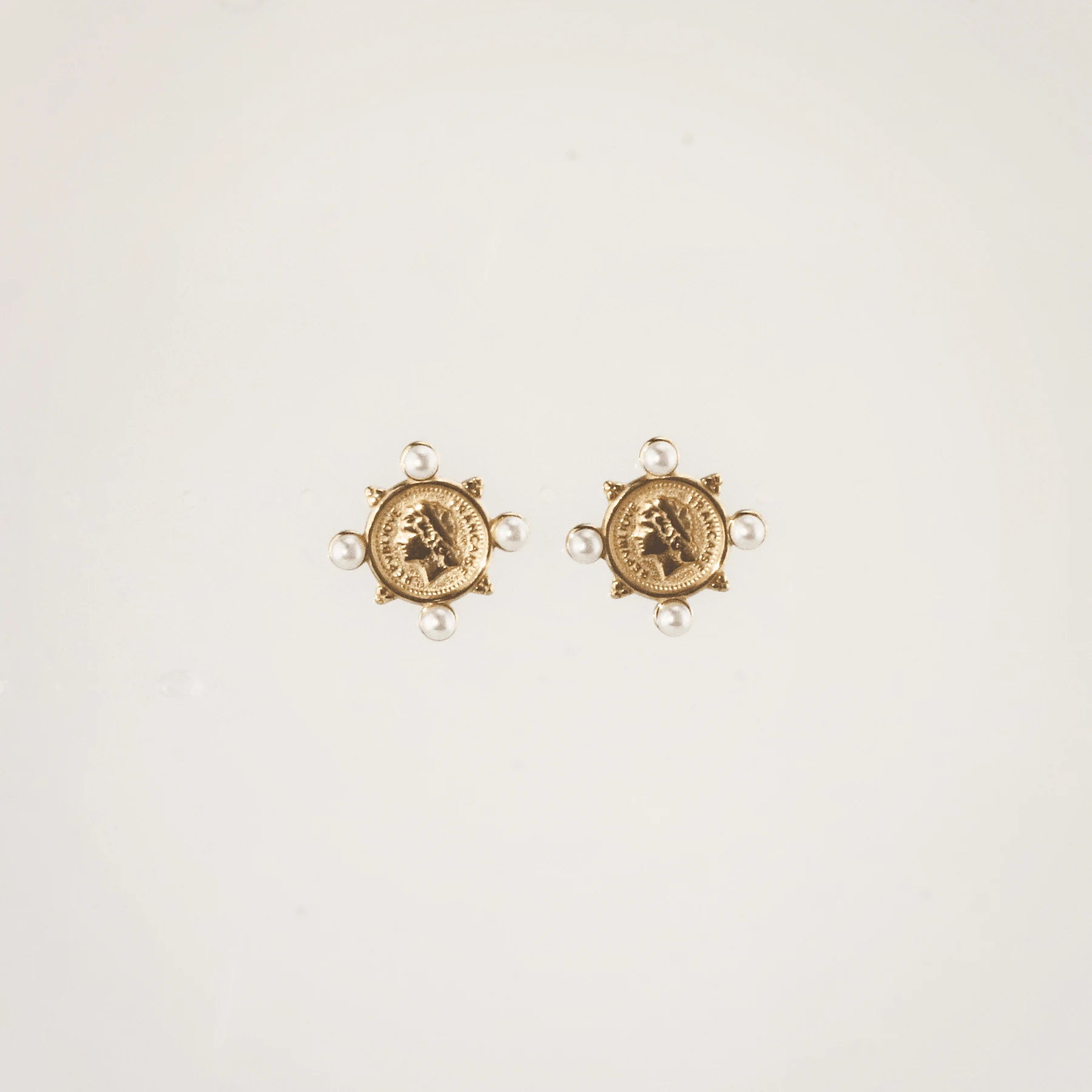 Royal Medallion Stud Earrings