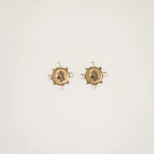 Royal Medallion Stud Earrings