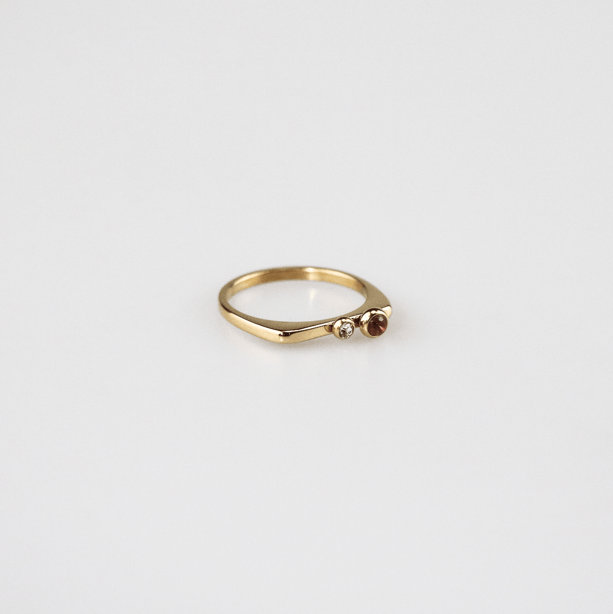 Ruby-white-Stacking Ring