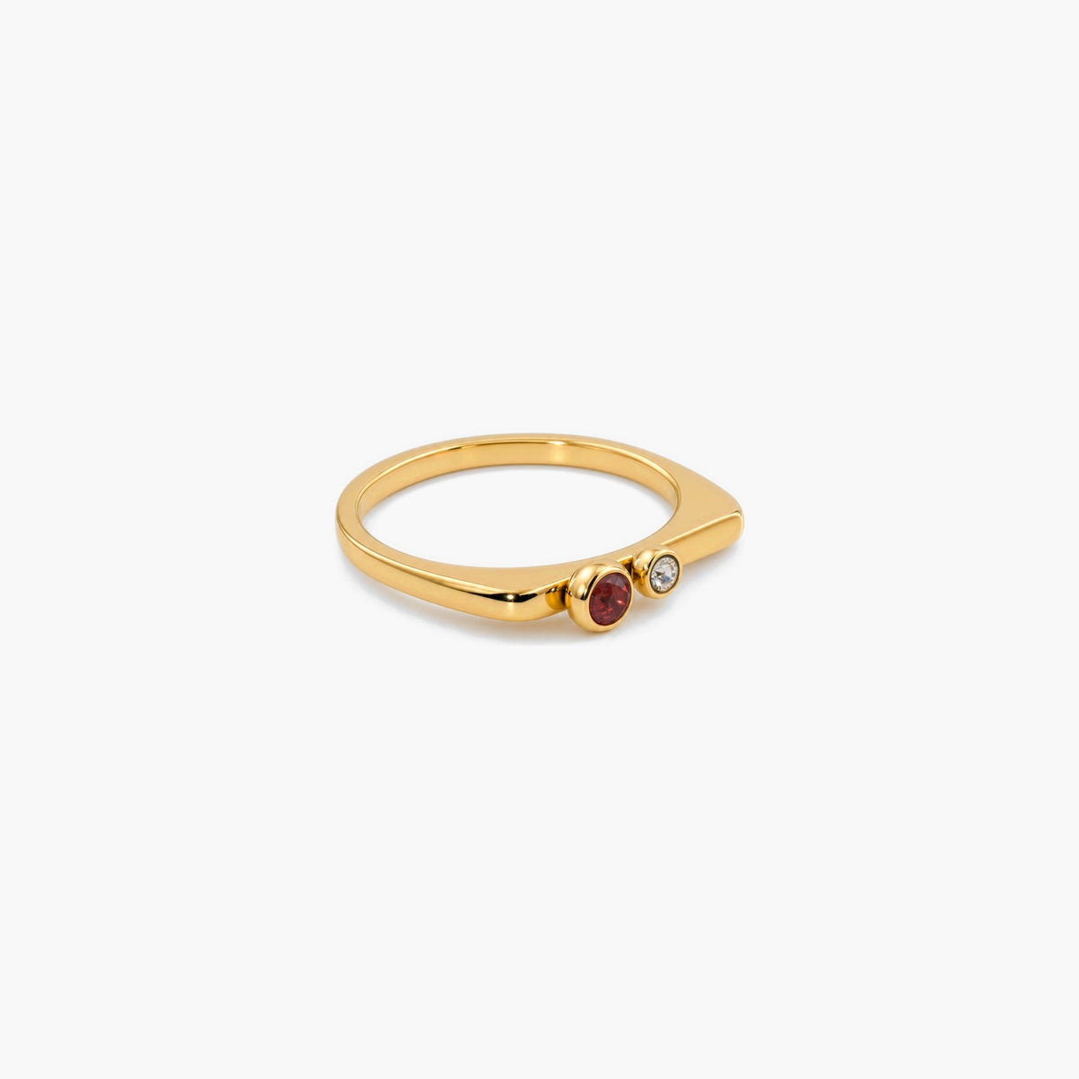 Ruby-white Stacking Ring