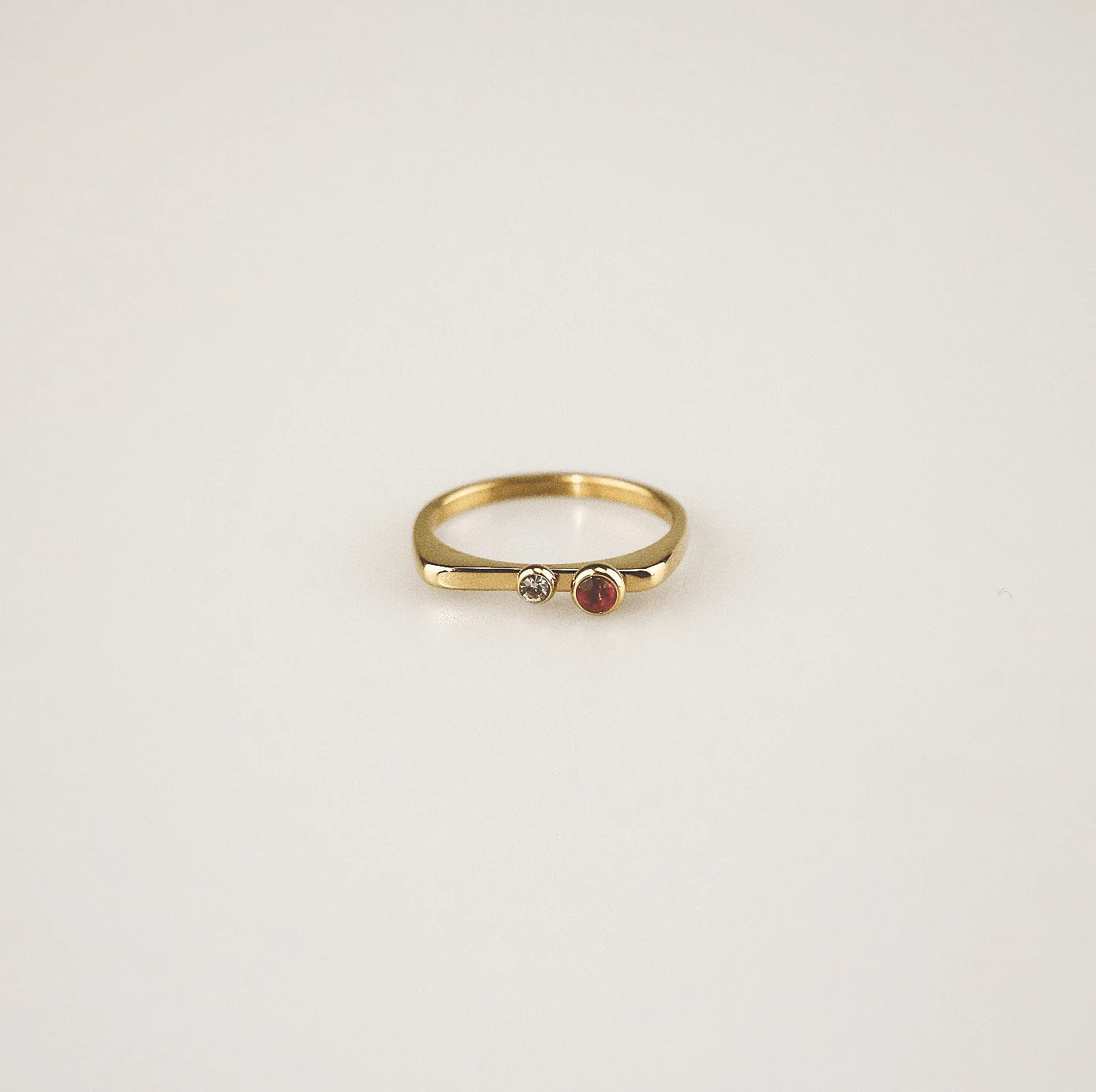 Ruby-white Stacking Ring