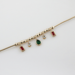 Ruby and Emerald Charm-Bracelet