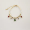 Ruby and Emerald Charm Bracelet