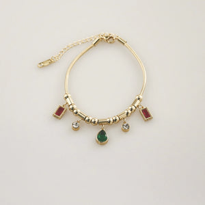 Ruby and Emerald Charm Bracelet