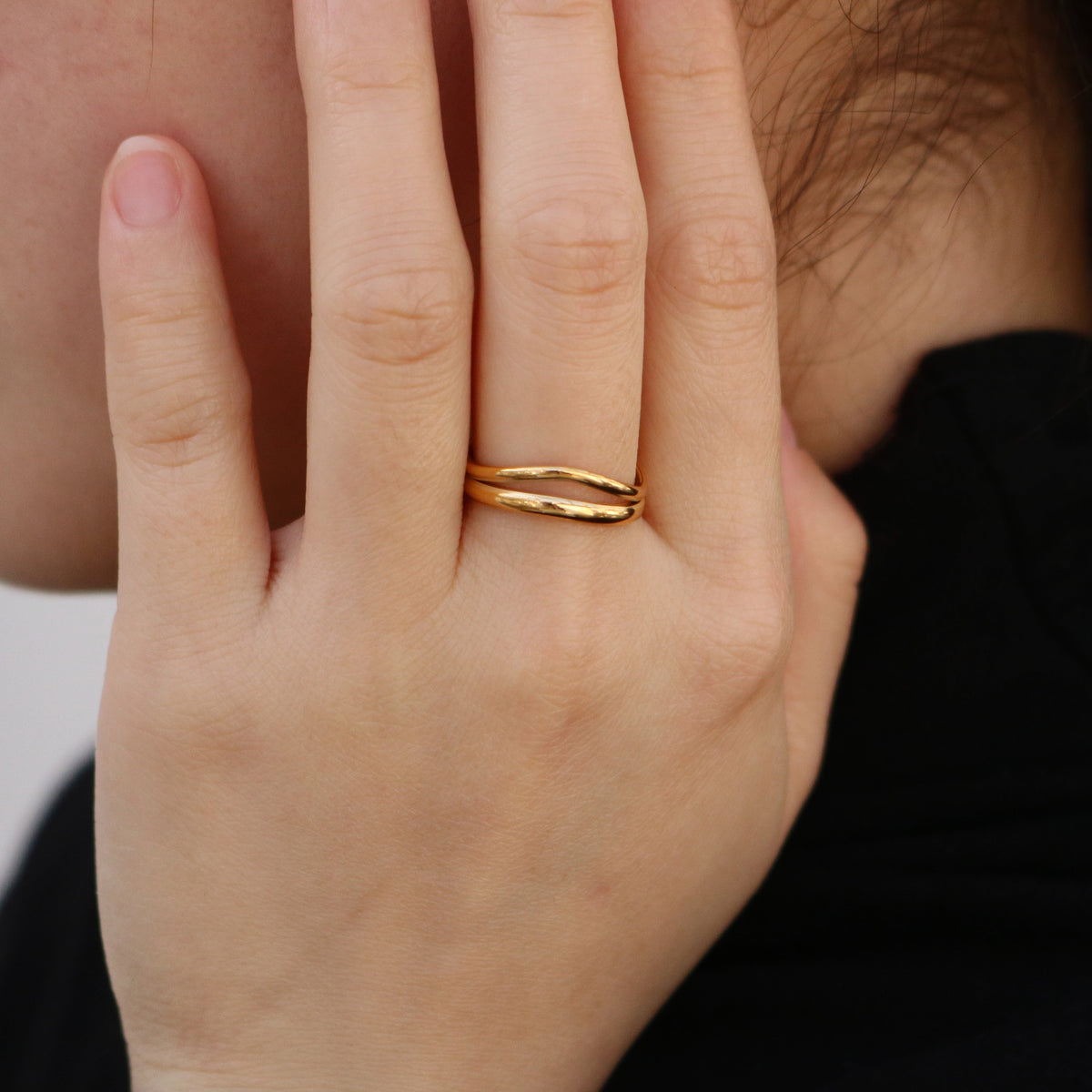 Split Shank Wave Ring