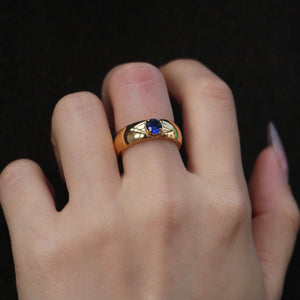 Meideya Sapphire Solitaire Ring