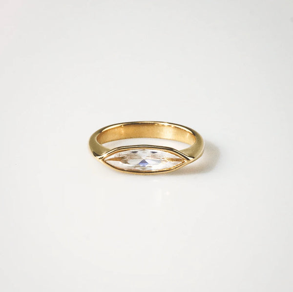 Marquise Sleek Ring – 18K Gold Plated Waterproof