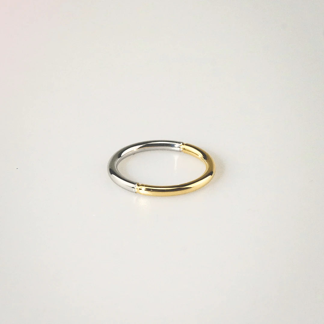 Mixed Thin Ring, waterproof 18k gold-plated stainless steel