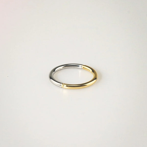 Mixed Thin Ring — Two-Tone Gold & Silver Stacker