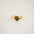 Ocean Spirit Ring - Tiger's Eye, Adjustable Gold