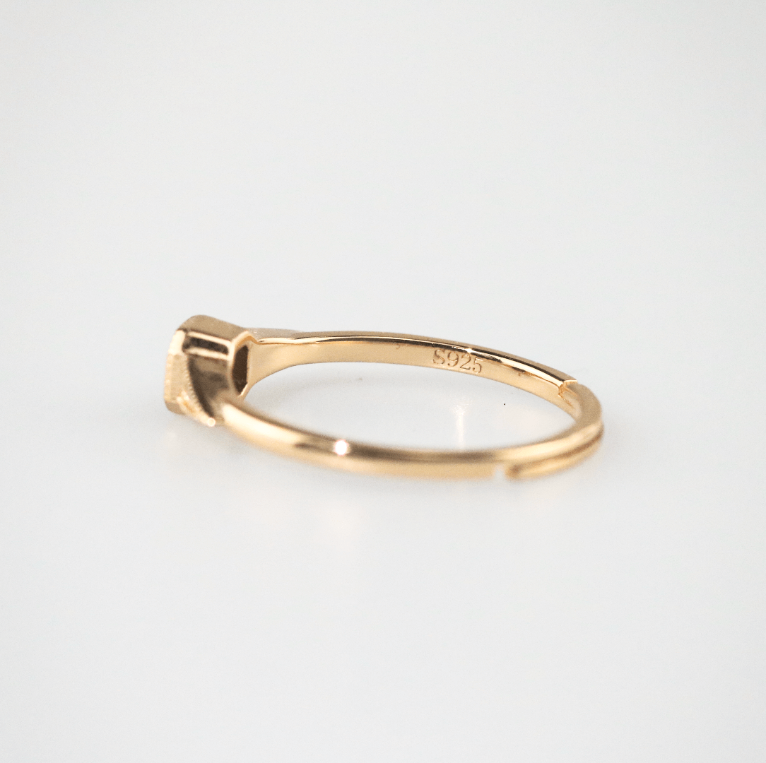 Vintage Gold Plated Aquatic Agate Ring