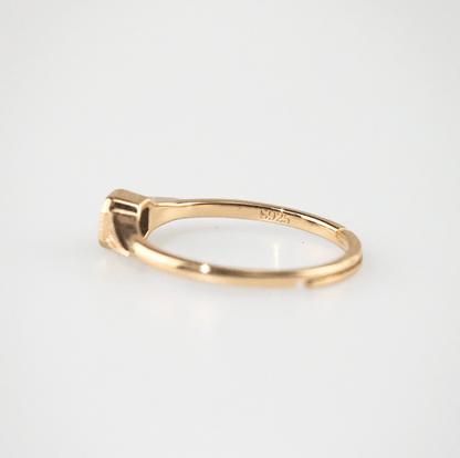 Vintage Gold Plated Aquatic Agate Ring