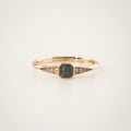 Vintage Gold Plated Aquatic Agate Ring – Adjustable