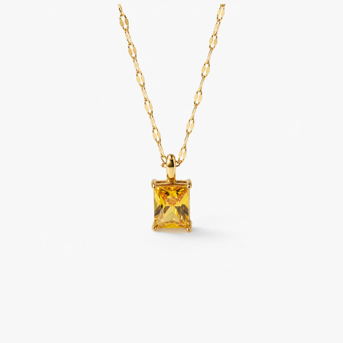 Solar Pendant Necklace, waterproof 18k gold-plated stainless steel