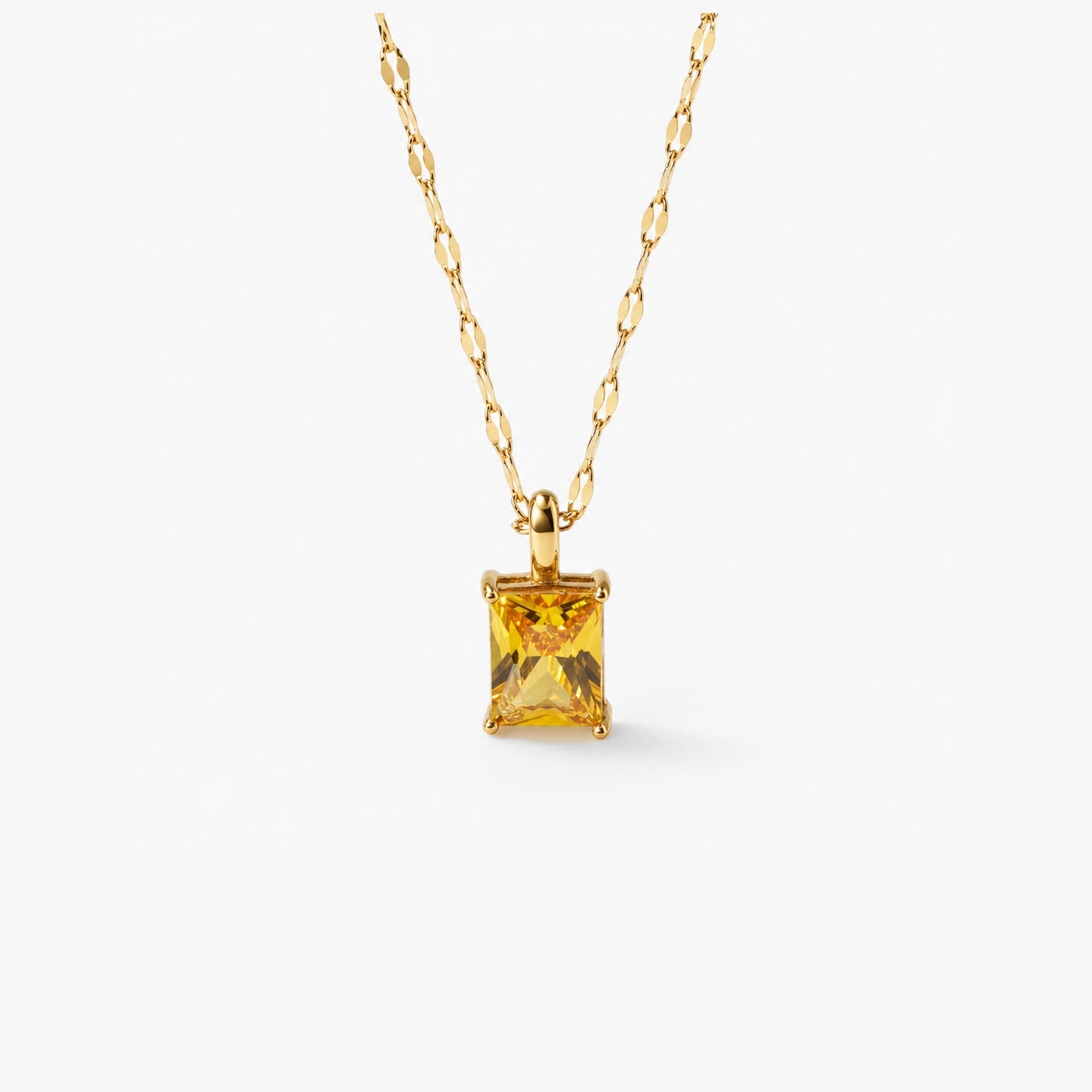 Solar Pendant Necklace, waterproof 18k gold-plated stainless steel