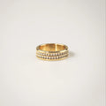 Meideya Vowline Band Ring – 6mm Sparkling Gold Band