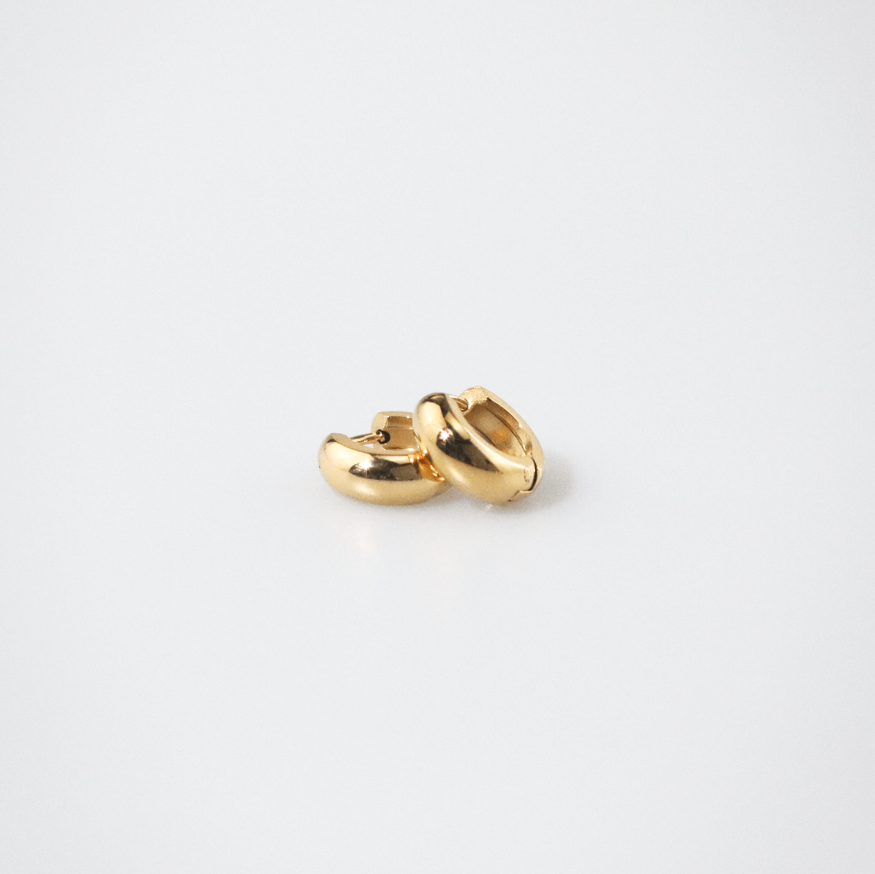 Bold Huggie Hoops, waterproof 18k gold-plated stainless steel