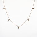 Crystal Bezel Station Necklace – Waterproof Gold Chain