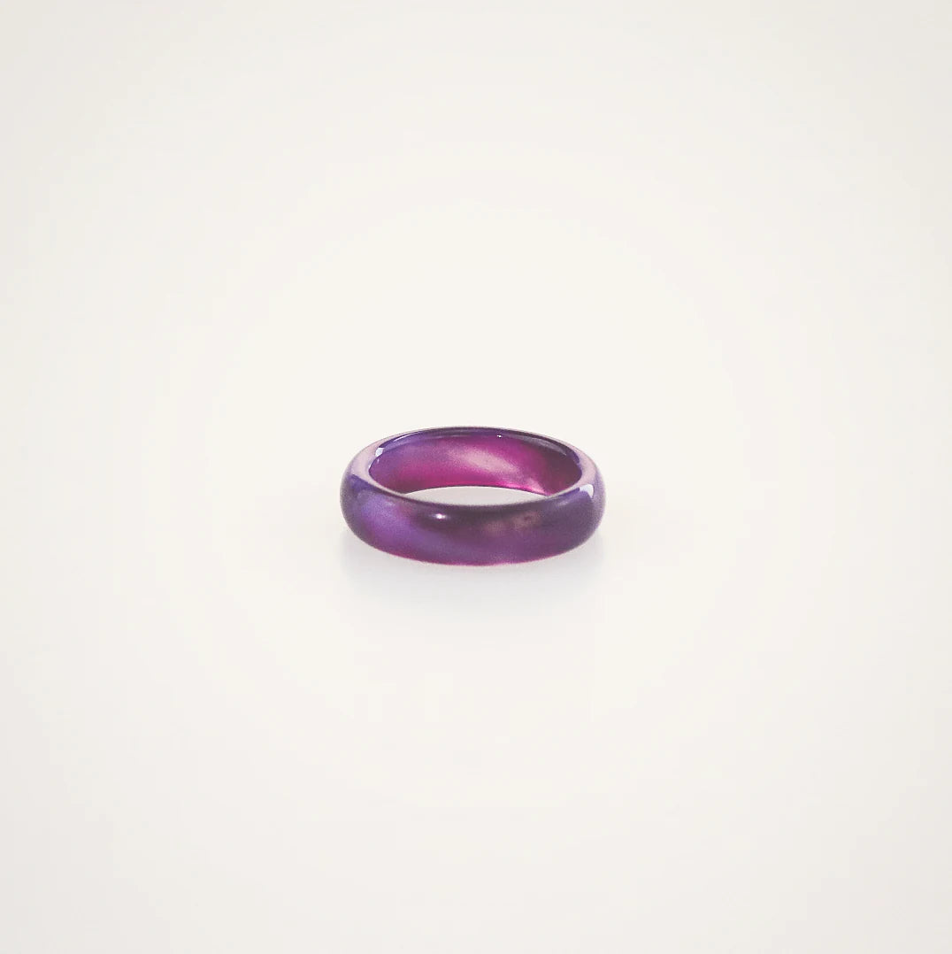 Purple Jade Band Ring