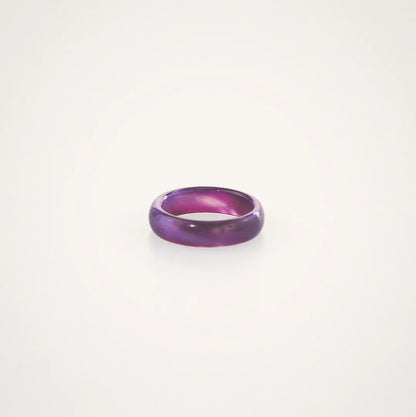 Purple Jade Band Ring
