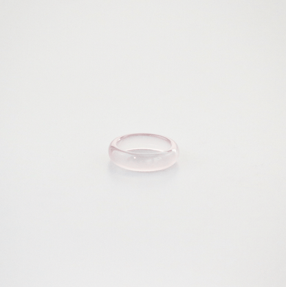 Light Pink Jade Band Ring