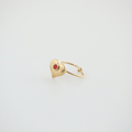 Red Agate Heart Ring — Waterproof, Adjustable