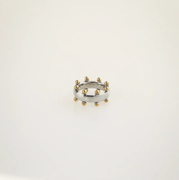 Orbit Mixed Two-Tone Ring – Waterproof Stainless Steel