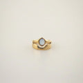 Meideya Hugo Ring — White Mother of Pearl Open-Front