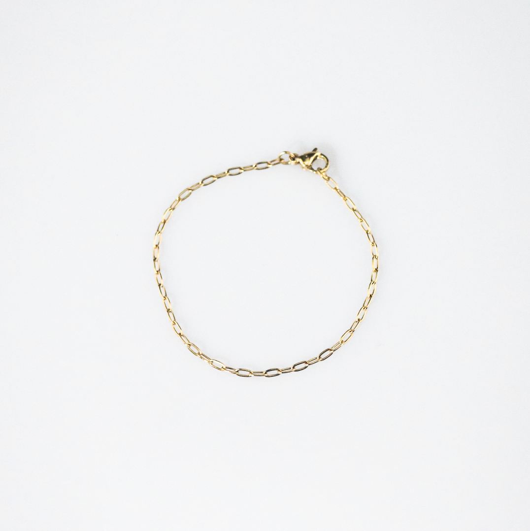 Kiva Chain Bracelet, waterproof 18k gold-plated stainless steel
