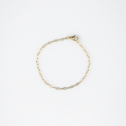 Kiva Chain Bracelet, waterproof 18k gold-plated stainless steel