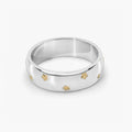 Silver Starburst Band Ring – Waterproof Stainless Steel Ring