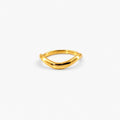 Single Wave Ring — Waterproof 18k Gold Plated Stainless Steel