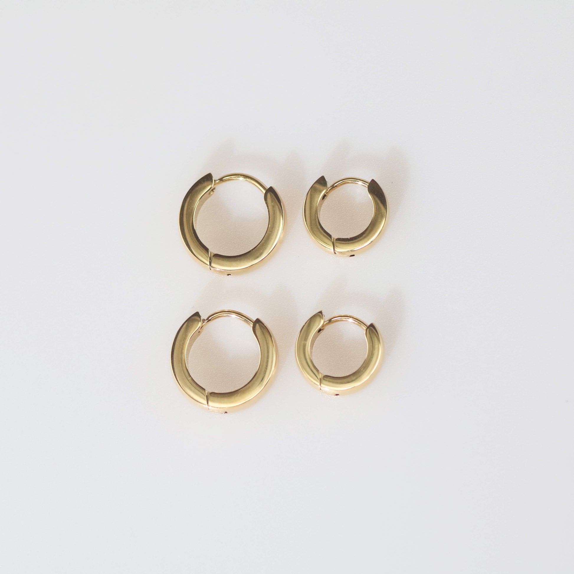 Small Chunky Hoops, waterproof 18k gold-plated stainless steel