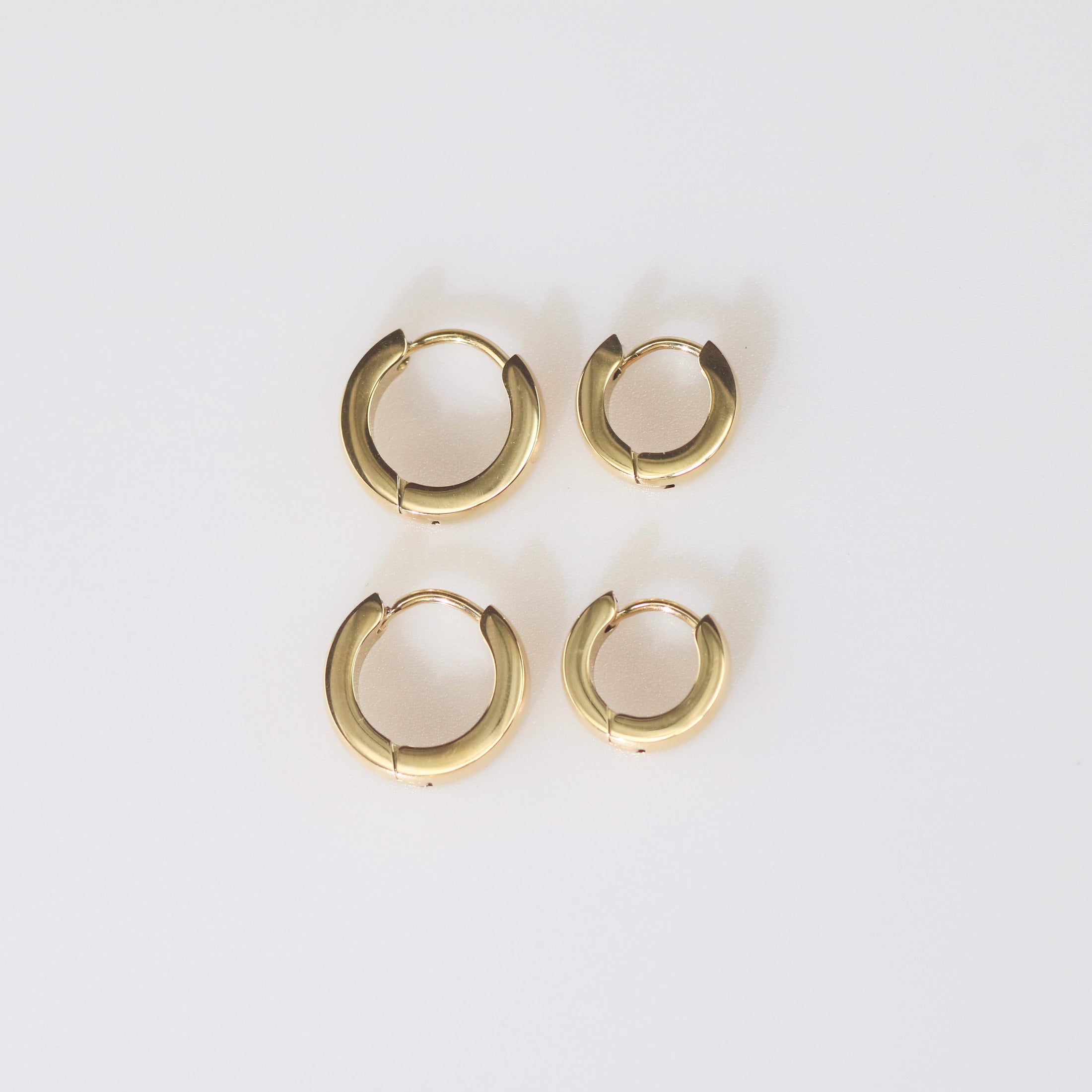 Small Chunky Hoops, waterproof 18k gold-plated stainless steel