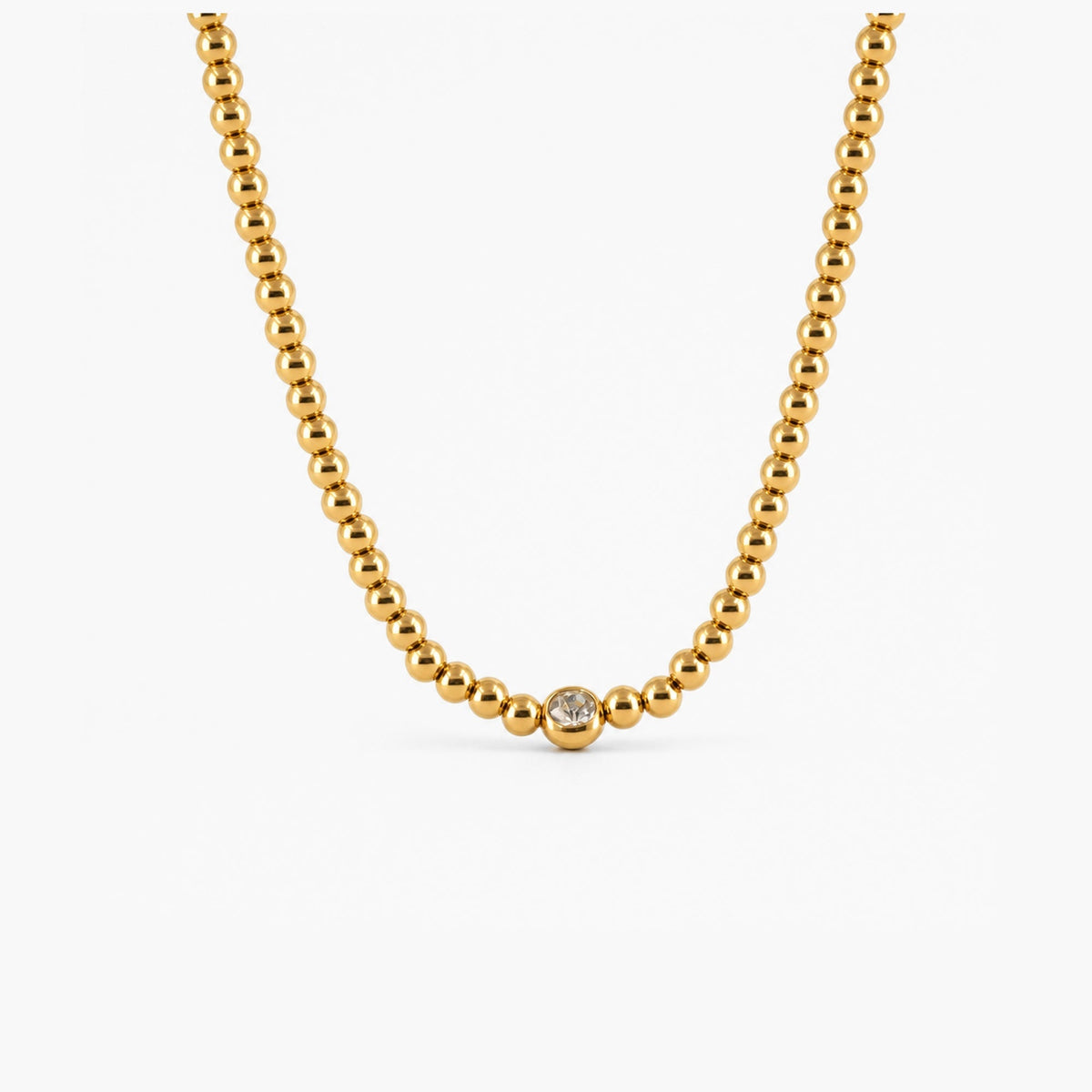 Solitaire Beaded Necklace