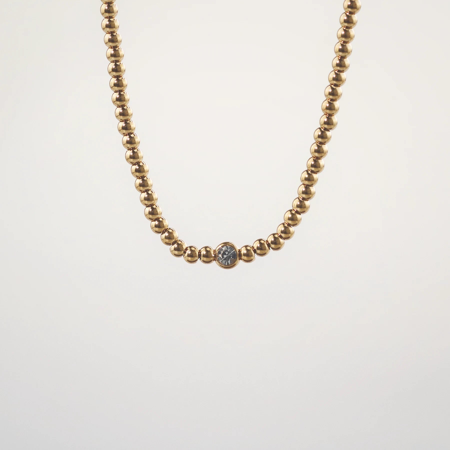 Solitaire Beaded Necklace