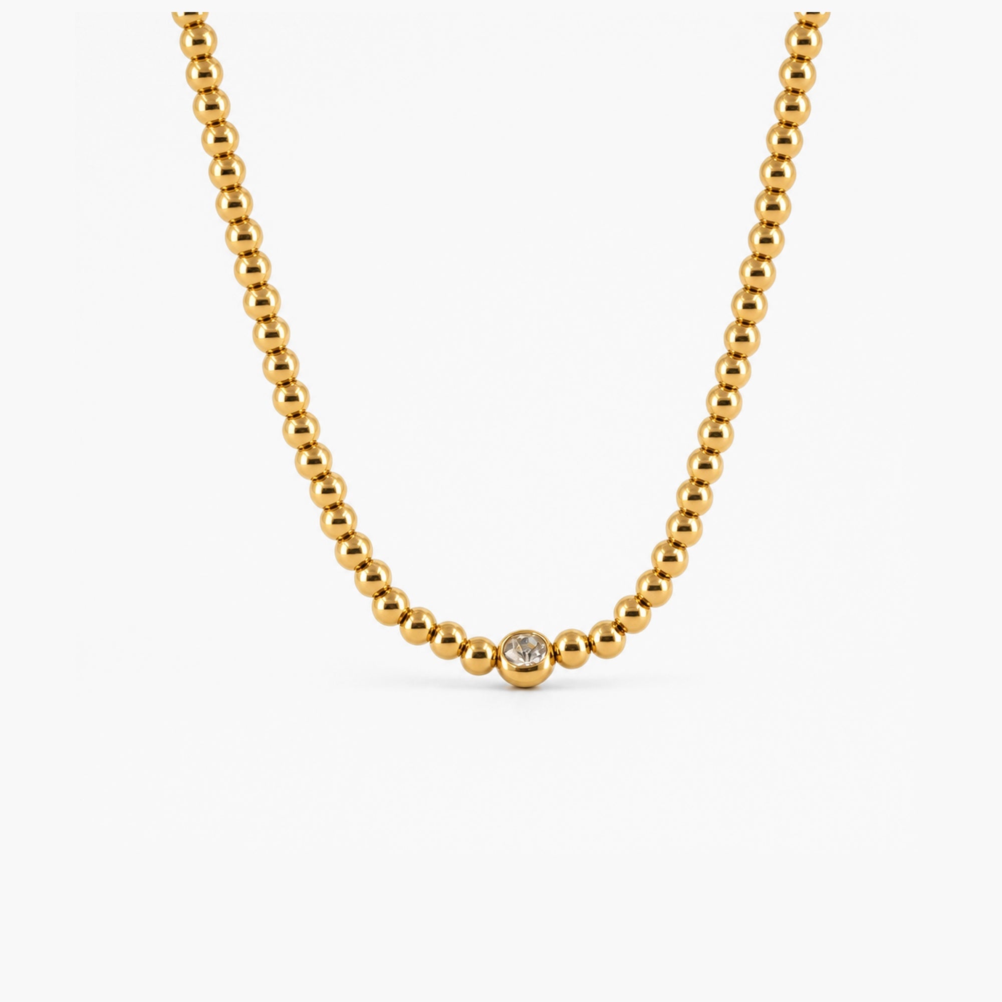 Solitaire Beaded Necklace