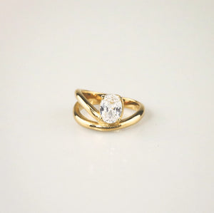 Meideya Jewelry Solitaire Unite Curve Ring