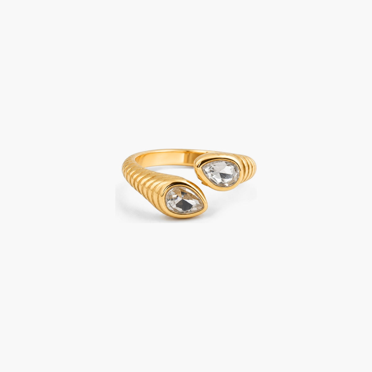 Spiral CZ Bypass Ring