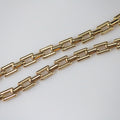 Waterproof 18k Gold Plated Square Chainlink Necklace