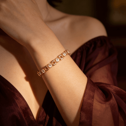 Stella Chain Bracelet, 18k gold-plated